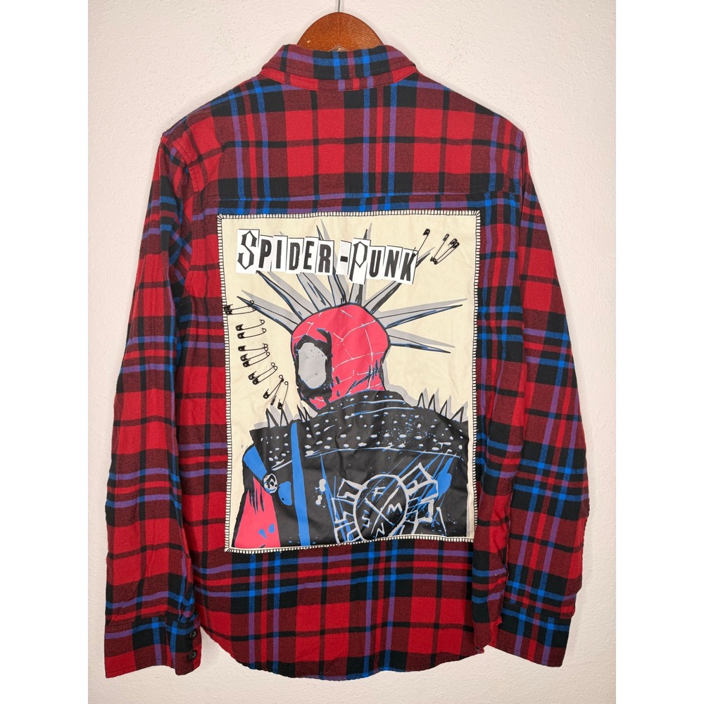 Marvel Spider-Man Across the Spider-Verse Spider-Punk Icons Boxlunch Flannel M